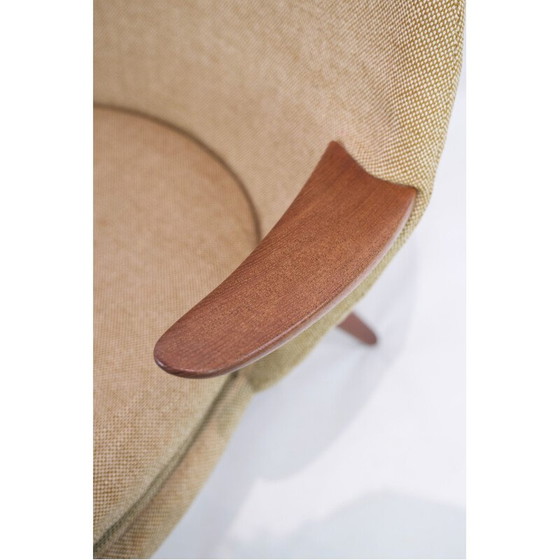 Image 1 of Paar Vintage-Sessel aus Teakholz und Wolle von Kurt Olsen für Glostrup Møbelfabrik, 1960