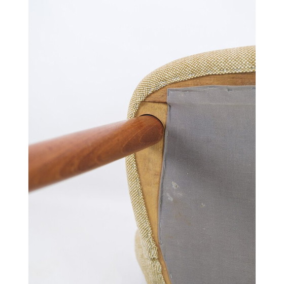 Image 1 of Paar Vintage-Sessel aus Teakholz und Wolle von Kurt Olsen für Glostrup Møbelfabrik, 1960