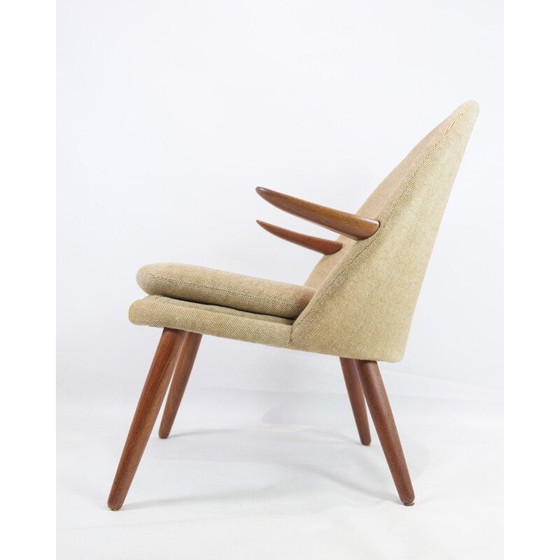 Image 1 of Paar Vintage-Sessel aus Teakholz und Wolle von Kurt Olsen für Glostrup Møbelfabrik, 1960