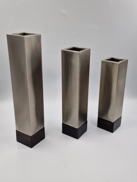 Image 1 of Set mit 3 Designer-Blockvasen