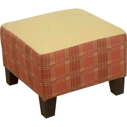 Quadratischer Vintage-Stoffhocker von Kenzo.