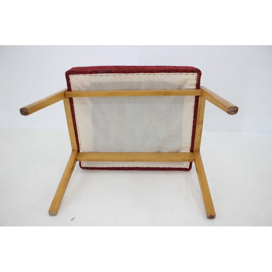 Image 1 of Vintage Hocker aus Buchenholz, Tschechoslowakei 1960er Jahre