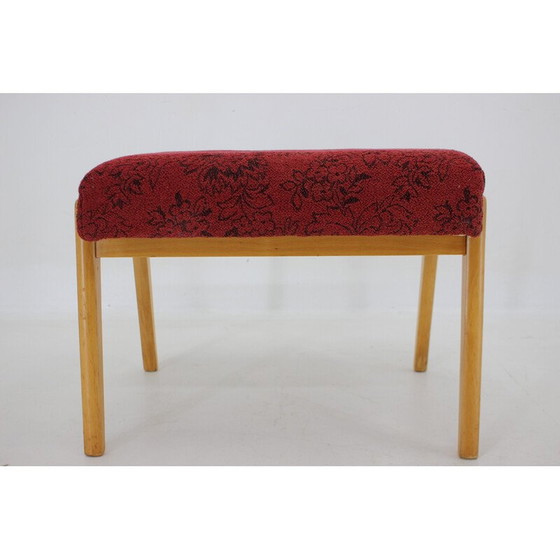 Image 1 of Vintage Hocker aus Buchenholz, Tschechoslowakei 1960er Jahre