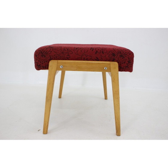 Image 1 of Vintage Hocker aus Buchenholz, Tschechoslowakei 1960er Jahre