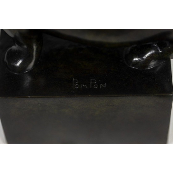 Image 1 of Vintage-Skulptur "Hippopotamus" aus Bronze und Gusseisen von François Pompon für Valsuani, 2006