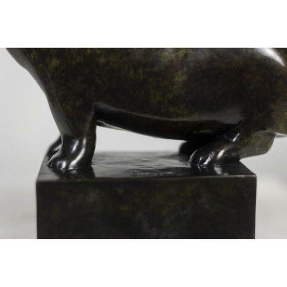 Image 1 of Vintage-Skulptur "Hippopotamus" aus Bronze und Gusseisen von François Pompon für Valsuani, 2006