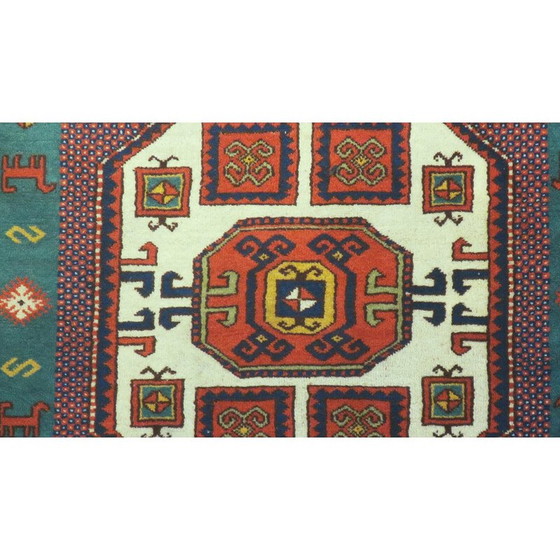 Image 1 of Alter kasachischer Karatschopf-Teppich mit geometrischen Motiven, 1920-1930