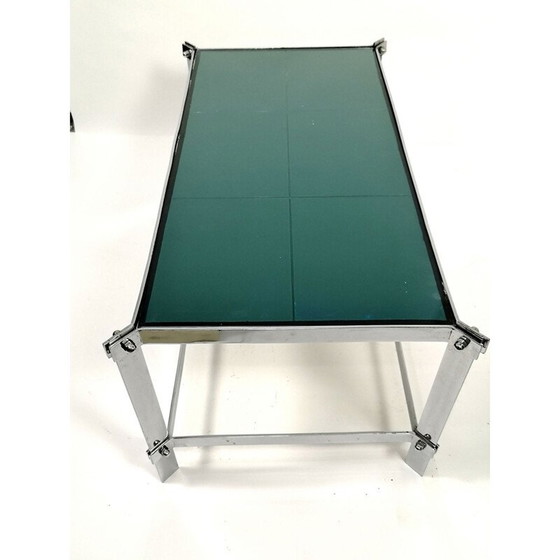 Image 1 of Couchtisch aus Chromstahl, handgefertigt, 1960