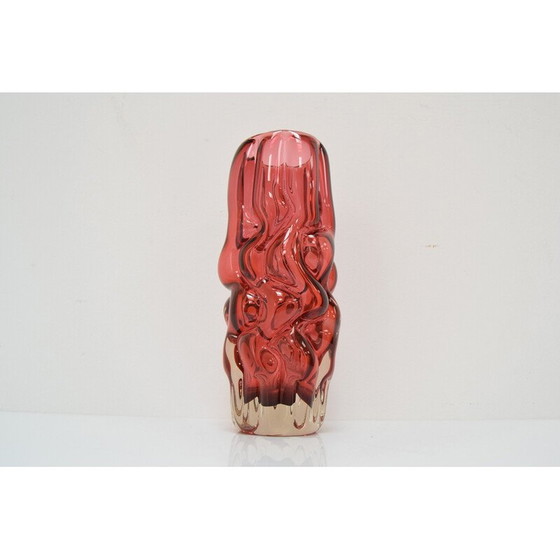 Image 1 of Alte Glasvase von Pavel Hlava für Crystalex Nový Bor, Tschechoslowakei 1970er Jahre