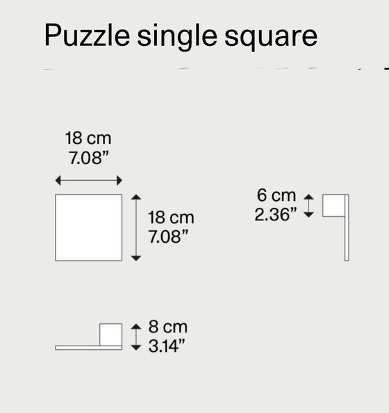 Image 1 of Puzzle einzelne quadratische Wand-Decke Studio Italia Design