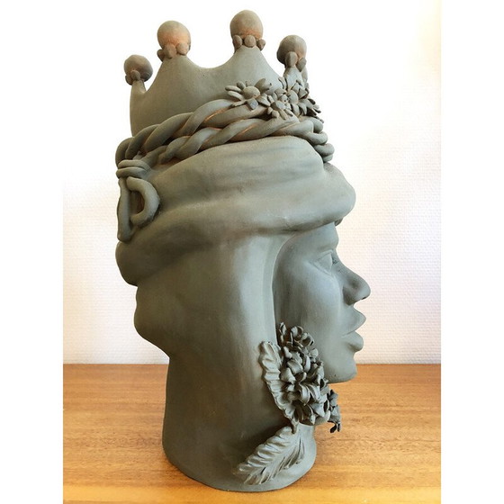 Image 1 of Vintage Vase aus Terrakotta von Stefania Boemi, Sizilien 2010s