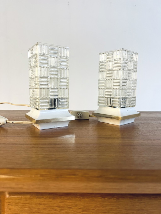 2X Vintage Nachttischlampe