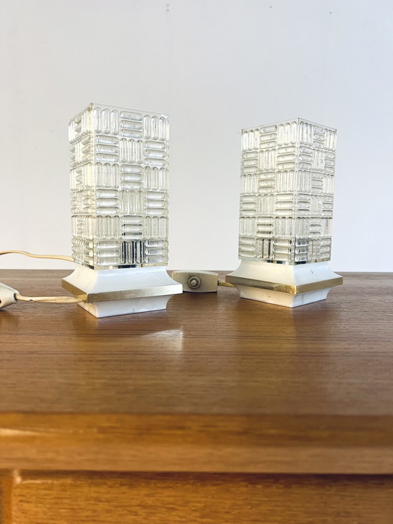 Image 1 of 2X Vintage Nachttischlampe