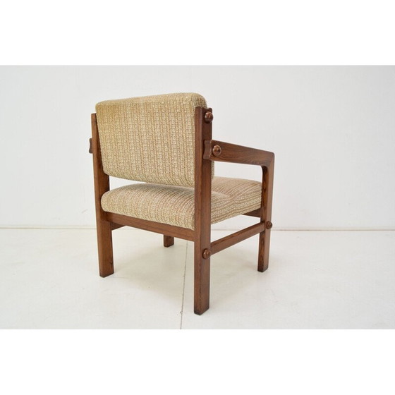 Image 1 of Mid-Century Sessel aus Holz und Stoff, Tschechoslowakei 1960er Jahre