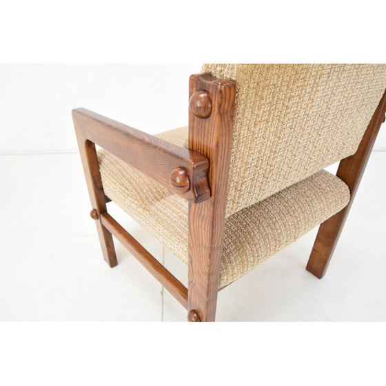 Image 1 of Mid-Century Sessel aus Holz und Stoff, Tschechoslowakei 1960er Jahre