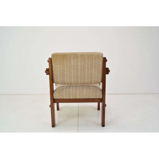 Image 1 of Mid-Century Sessel aus Holz und Stoff, Tschechoslowakei 1960er Jahre