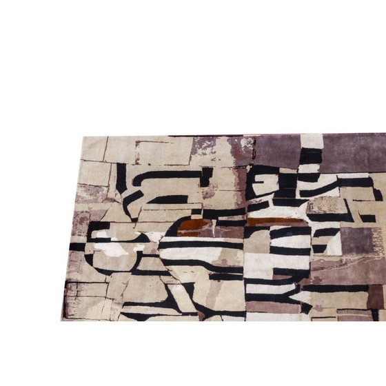 Image 1 of Handgewebter Vintage-Teppich in Beige- und Altrosatönen, 2023