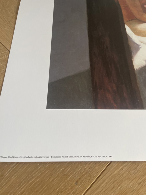 Image 1 of Edward Hopper (1882-1967), Hotelzimmer, 1931, Fudacion Coleccio Thyssen Bornemiasz, Gedruckt in Belgien