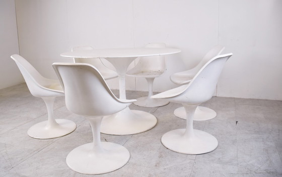 Image 1 of Essgruppe aus Fiberglas im Space Age für den Außenbereich