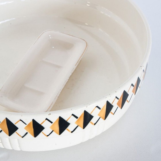 Image 1 of Waschbecken und Seifenschale aus Keramik, Losanges, Frankreich 1960