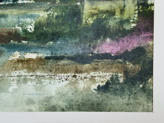 Image 1 of Aquarell-Landschaft (2 Werke) - Eugène Eechaut (1928-2019)