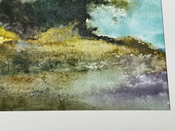 Image 1 of Aquarell-Landschaft (2 Werke) - Eugène Eechaut (1928-2019)