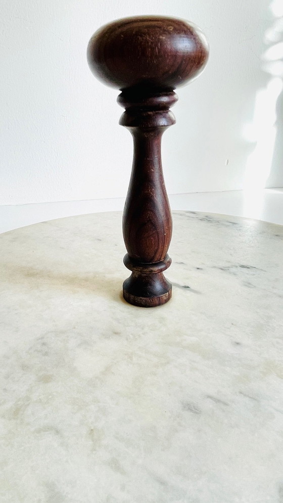 Image 1 of Käseplatte Marmor Und Holz Vintage