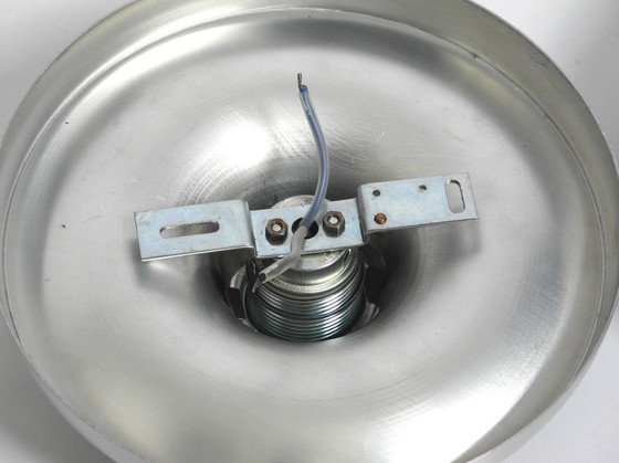 Image 1 of Zwei 1960S Runde Space Age Pop Art Aluminium Decke oder Wandlampen