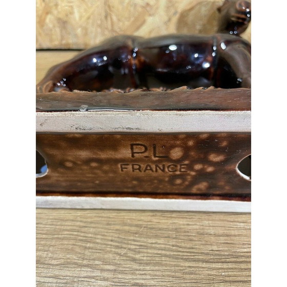 Image 1 of Pferdestatuette aus Keramik im Art-Deco-Stil von Jean Pl, Frankreich