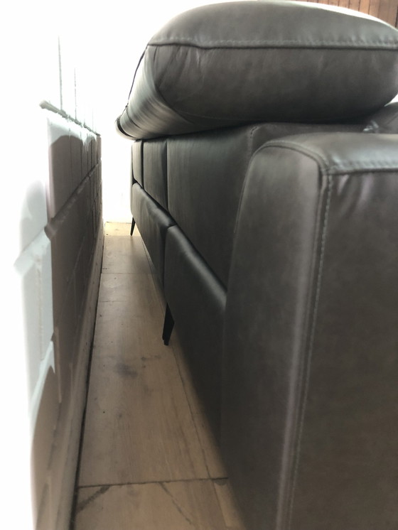 Image 1 of Ledersofa Ledercouch Lederecksofa Sofa Couch Ecksofa Schlafsofa Mit Sitztiefenverstellung