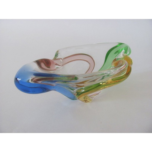 Aschenbecher aus Glas aus der Kollektion Rhapsody von František Zemek für Mstíšov, Tschechoslowakei 1960