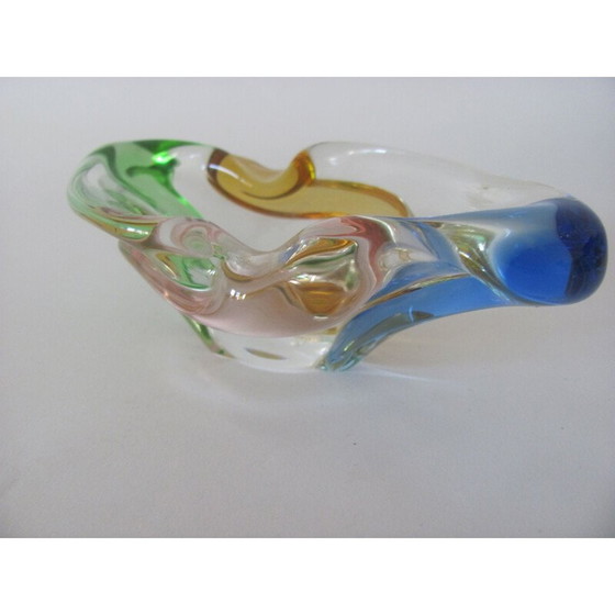 Image 1 of Aschenbecher aus Glas aus der Kollektion Rhapsody von František Zemek für Mstíšov, Tschechoslowakei 1960