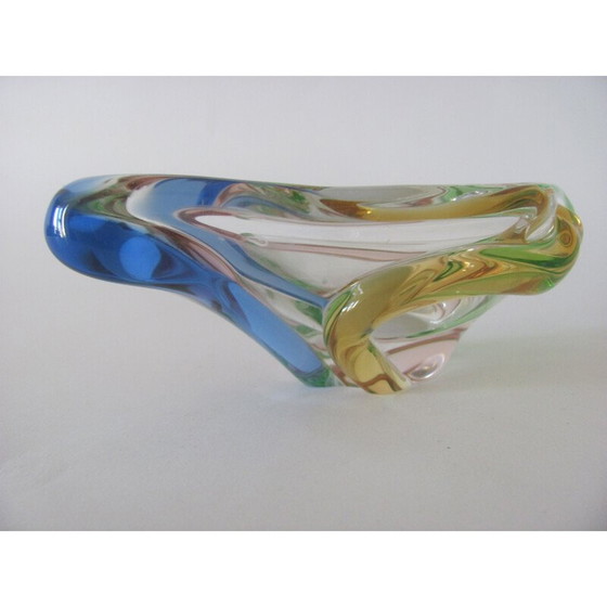 Image 1 of Aschenbecher aus Glas aus der Kollektion Rhapsody von František Zemek für Mstíšov, Tschechoslowakei 1960