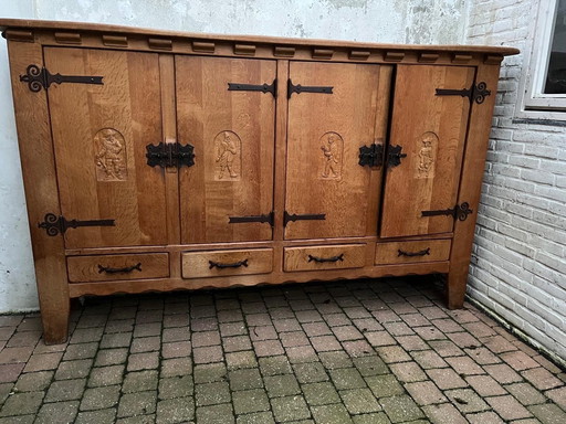 Eichenholz-Wandschrank Classic