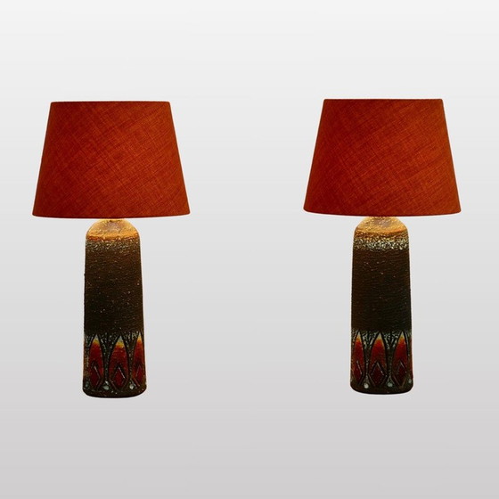 Image 1 of Paar alte Keramiklampen für Tilgmans, Schweden 1960