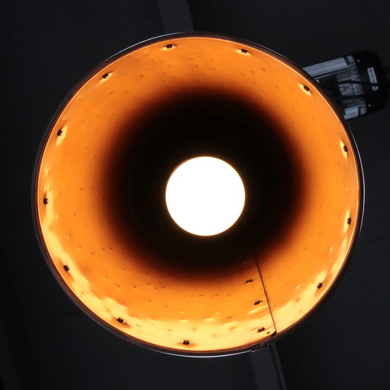 Image 1 of E.S Horn Aalestrup Dänische Pendelleuchte aus handgehämmertem Kupfer, 1950er Jahre