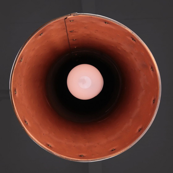 Image 1 of E.S Horn Aalestrup Dänische Pendelleuchte aus handgehämmertem Kupfer, 1950er Jahre