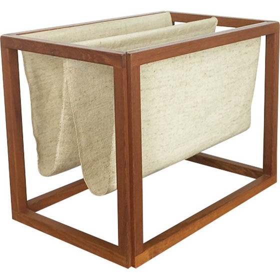 Image 1 of Dänischer Vintage-Zeitschriftenständer aus Teakholz - 1970er Jahre