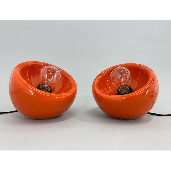 Image 1 of Paar alte Keramiklampen von Enzo Bioli, Italien 1970er Jahre