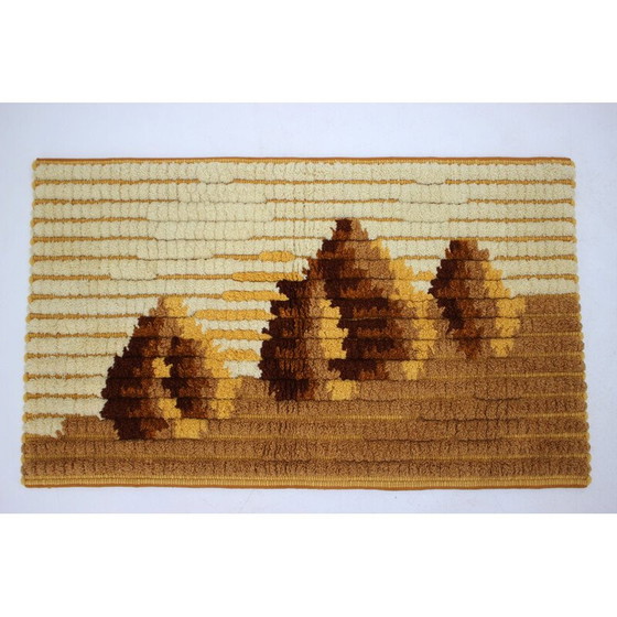 Image 1 of Handgearbeiteter Wandteppich aus Wolle, Tschechoslowakei 1960