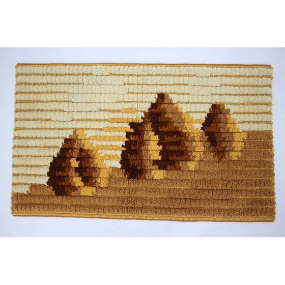 Image 1 of Handgearbeiteter Wandteppich aus Wolle, Tschechoslowakei 1960
