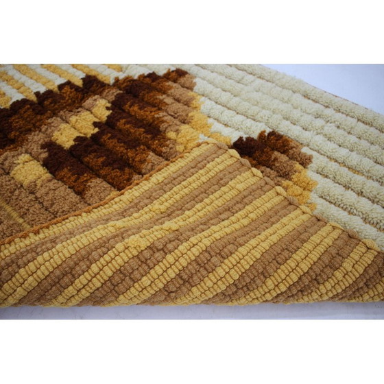 Image 1 of Handgearbeiteter Wandteppich aus Wolle, Tschechoslowakei 1960