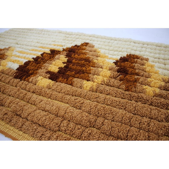 Image 1 of Handgearbeiteter Wandteppich aus Wolle, Tschechoslowakei 1960