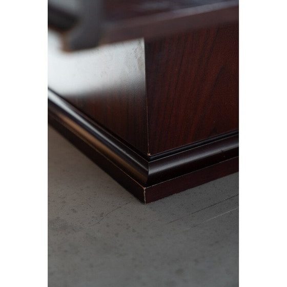 Image 1 of Vintage Couchtisch aus Mahagoni mit Glasplatte, 1970er Jahre