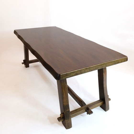 Image 1 of Großer Vintage-Esstisch aus massivem Ulmenholz