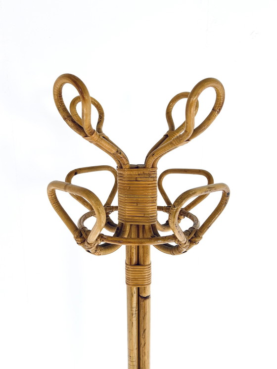 Image 1 of Italienischer Rattan-Garderobenständer '60