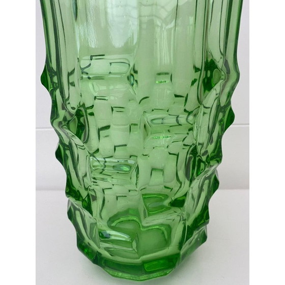 Image 1 of Grüne Art Deco Vase von August Walther und Söhne, Deutschland 1930er Jahre