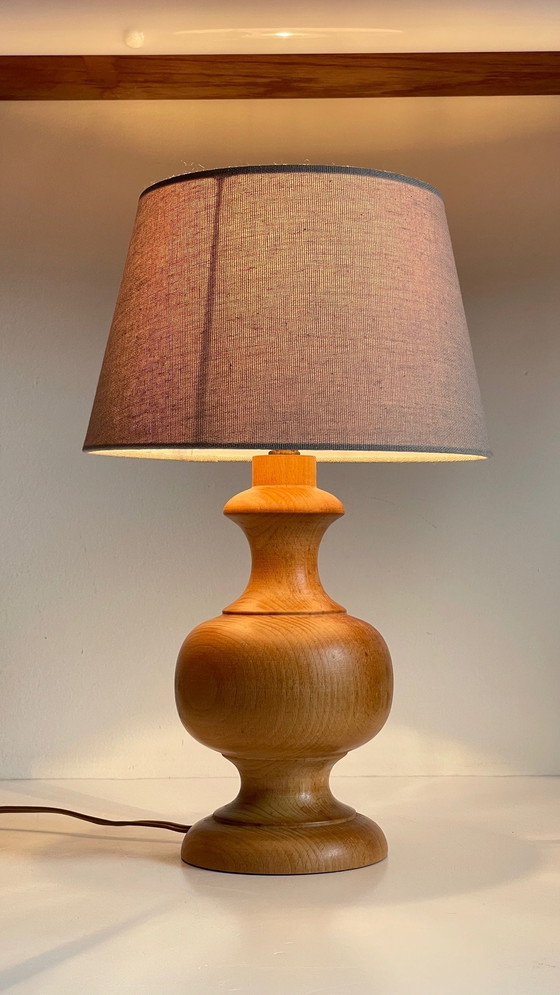 Image 1 of Lampe Holz gedrechselt Landhausstil Vintage