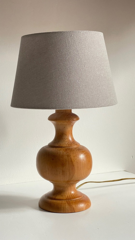 Image 1 of Lampe Holz gedrechselt Landhausstil Vintage