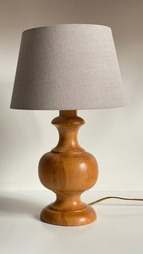 Image 1 of Lampe Holz gedrechselt Landhausstil Vintage